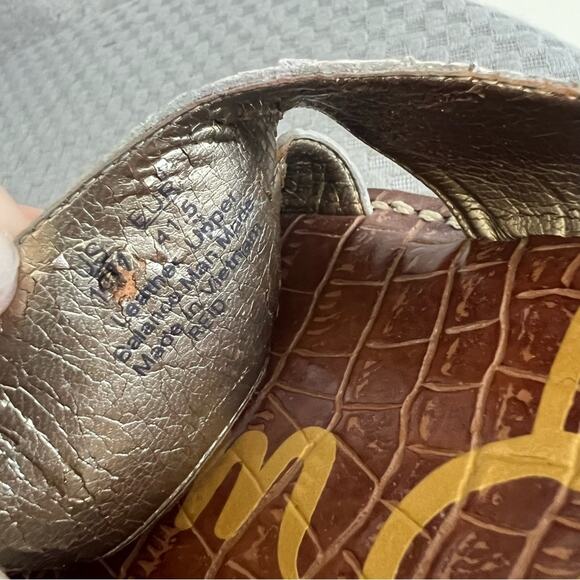 Sam Edelman Sandals Womens 10 Reid Cork Wedge Heel Slide Shoes Slip On Boho - Picture 13 of 15